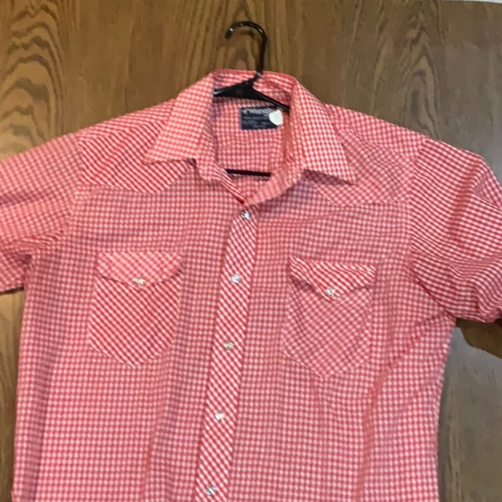 Vintage Wrangler Western Snap Button Men’s Shirt Made in USA 16 1/2 X 35